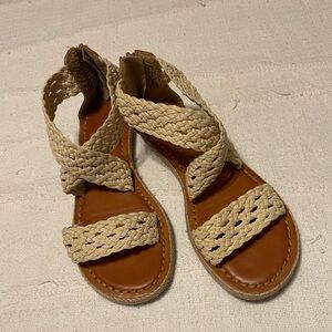 Boho Crochet Flat Summer Open Toe Sandals Women’s 8